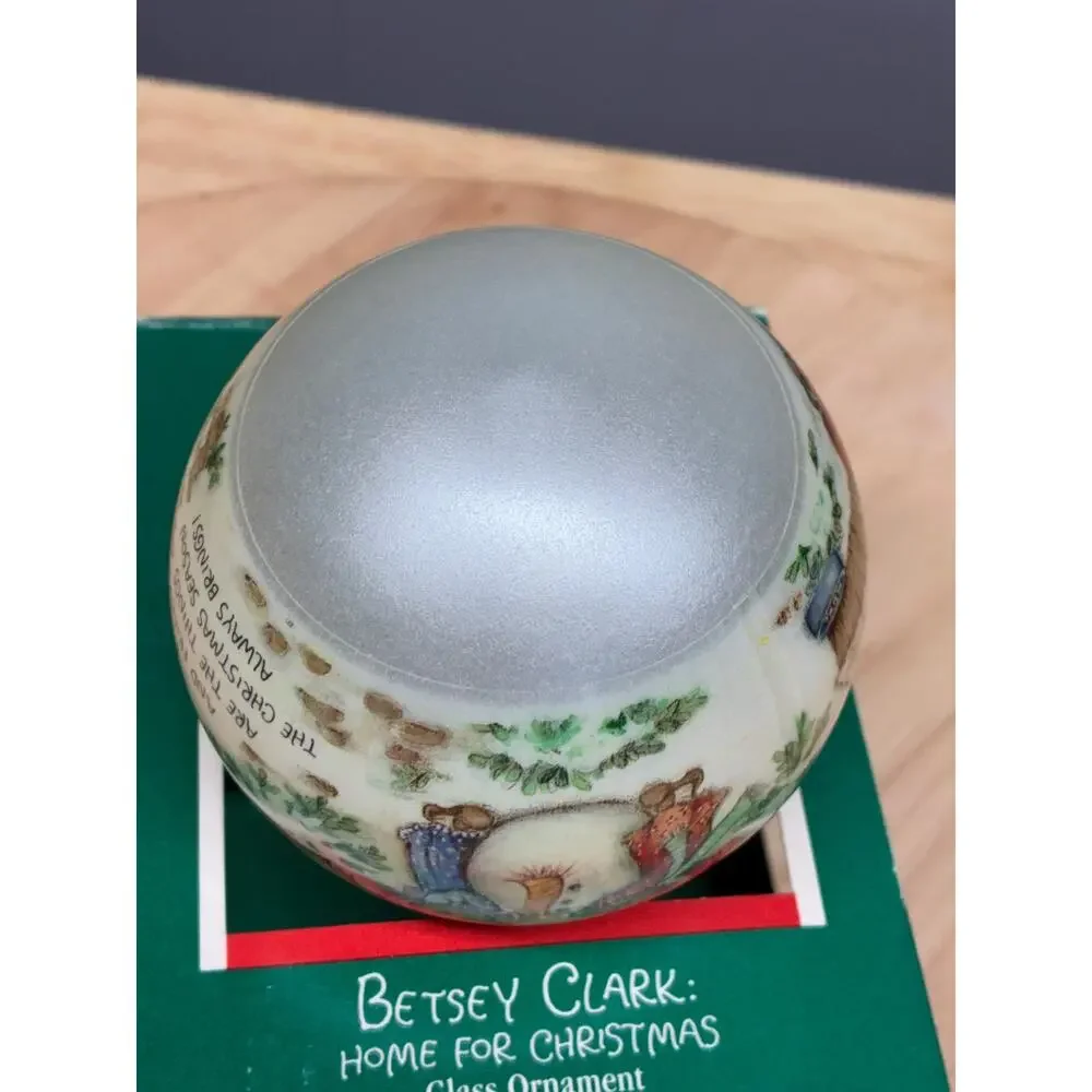 Hallmark Betsey Clark 1989 Glass Ornament | Home for Christmas | Vintage